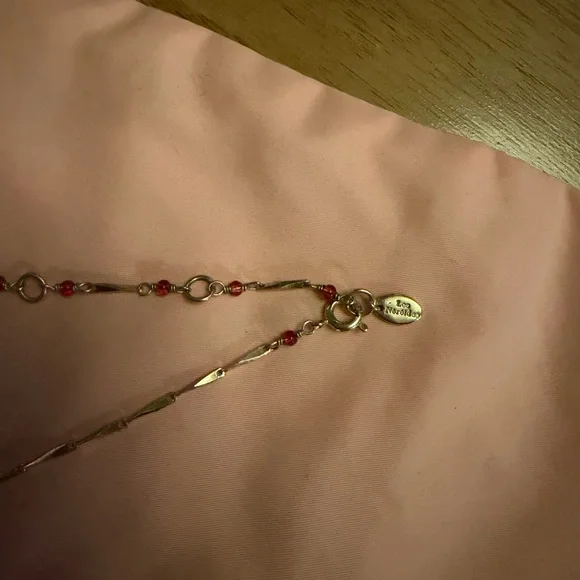 Les Nereides Leaves, Chestnut and Silver Princess Flowers Gold Plated Necklace - Picture 3 of 4